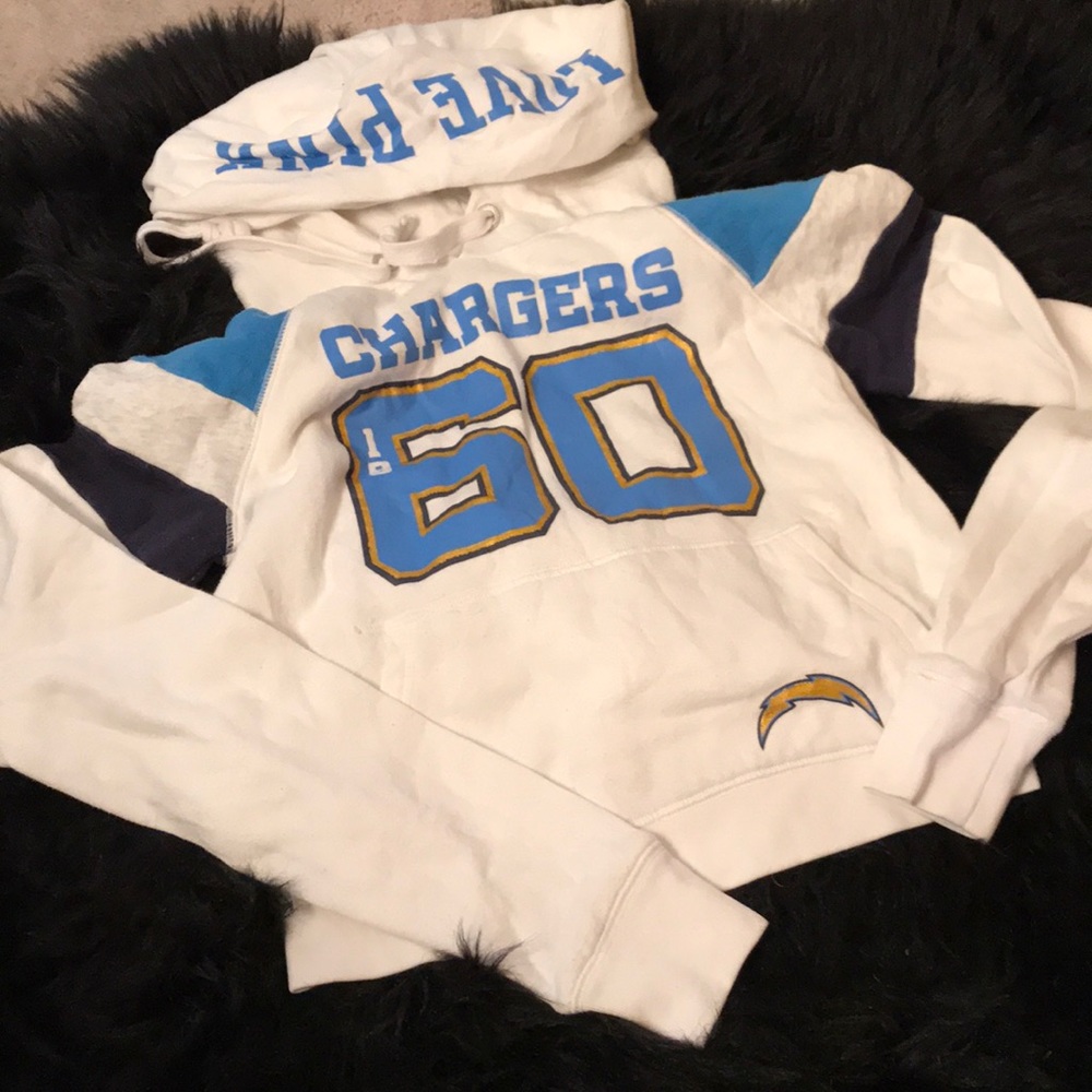 VS Pink San Diego Chargers crop hoodie